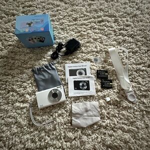 Compact Digital Camera with Accessories - White